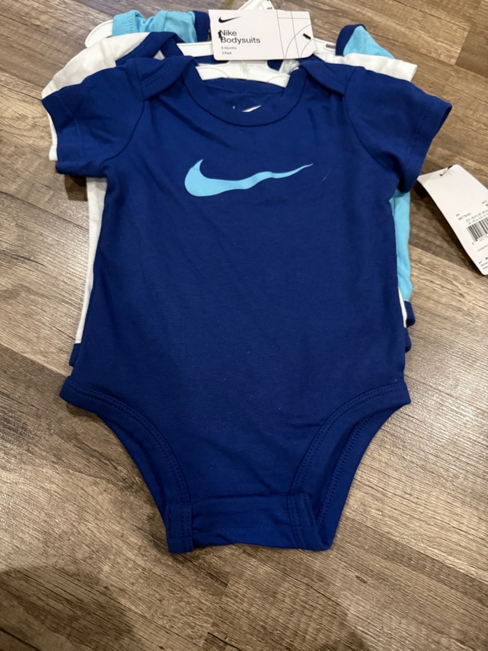 Nike Baby Bodysuit Set - Navy and Light Blue